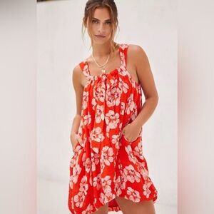 By Anthropologie Gauze Bubble Hem Mini-Dress